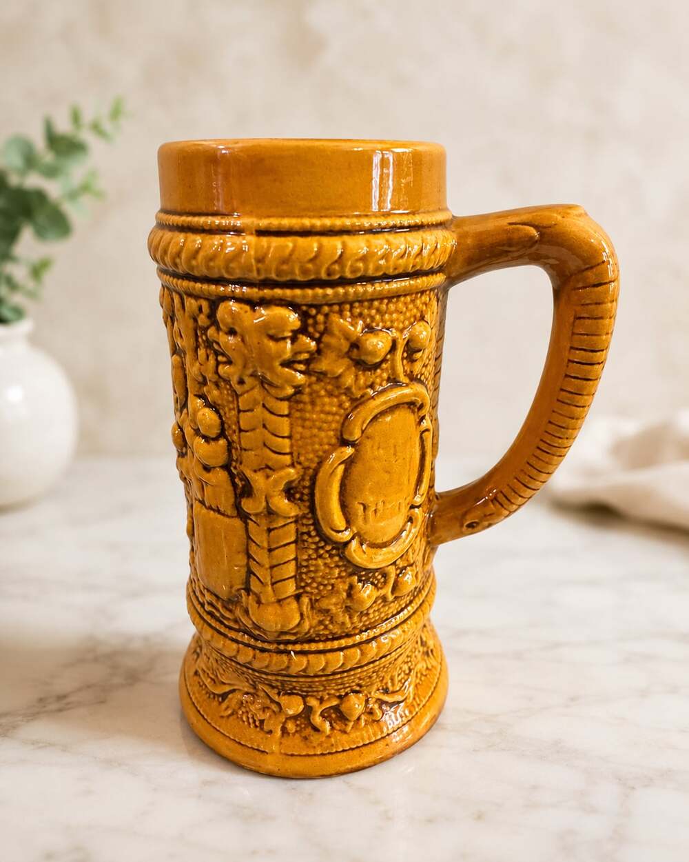 Vintage Majolica Beer Stien